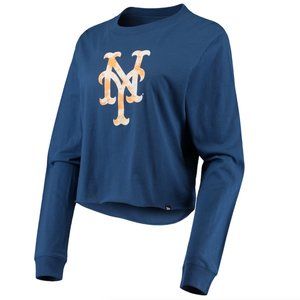 NWT New York Mets New Era Cropped Long Sleeve, sz M